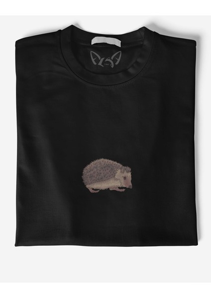 Animal Kirpi Dijital Baskılı Çocuk Siyah Tshirt fiyatları