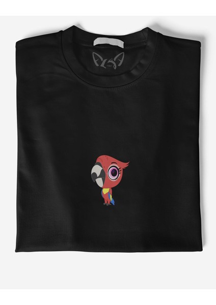 Animal Papağan Dijital Baskılı Çocuk Siyah Tshirt fiyatları