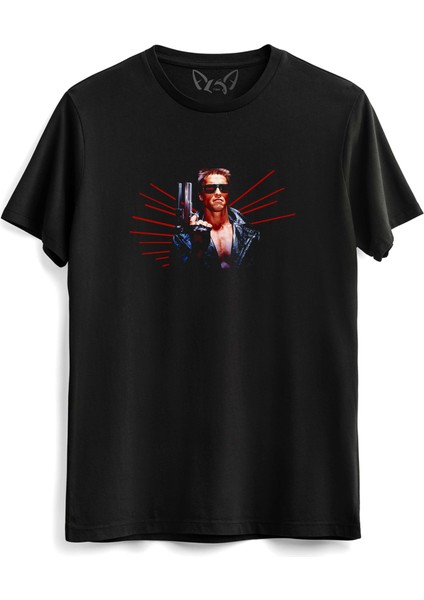 Terminatör Dijital Baskılı Çocuk Siyah Tshirt