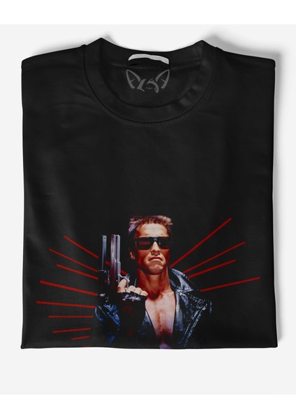 Terminatör Dijital Baskılı Çocuk Siyah Tshirt