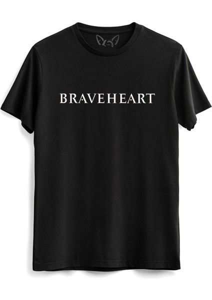 Braveheart Resimli Baskılı Çocuk Siyah Tshirt