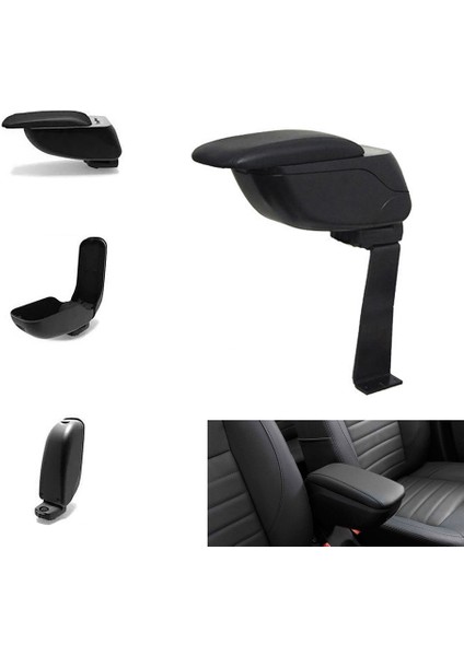 Opel Corsa D 2007-2014 Model Kol Dayama Kolçak Delme Yok Geniş Hazneli Siyah