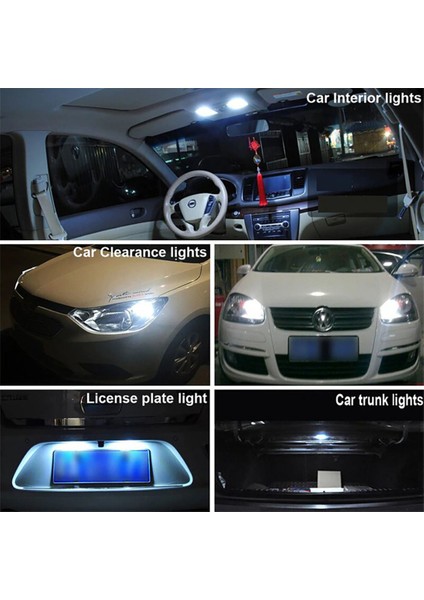 T10 1206 Smd 8 Ledli Evrensel Beyaz Park Ampülü Takım fırsatları