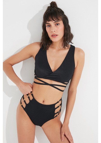 Siyah Lera Tee Bikini Üstü