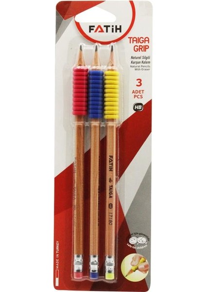 Kurşun Kalem Silgili Taiga Natural Renkli 3'lü fiyatları