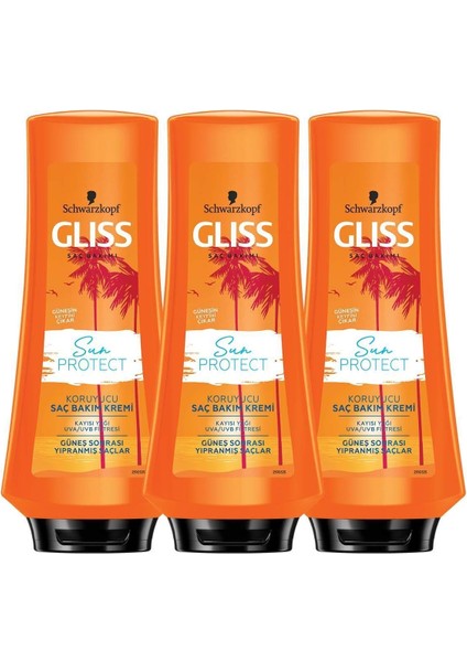 Sun Protect Güneşe Karşı Koruyucu Saç Kremi 360 ml 3'lü