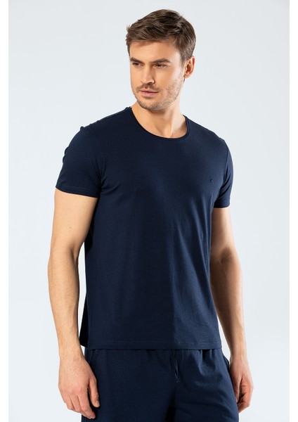 2169 Modal O Yaka Erkek T-Shirt - Lacivert