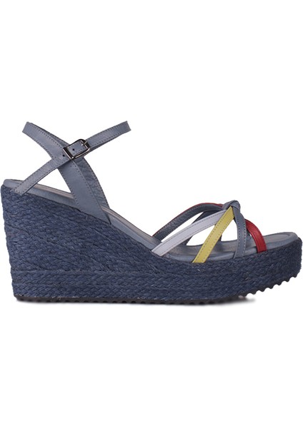 1315 424 Kadın Mavi Büyük & Küçük Numara Sandalet