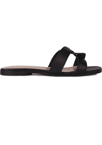 112621 014 Kadın Siyah Büyük Numara Terlik