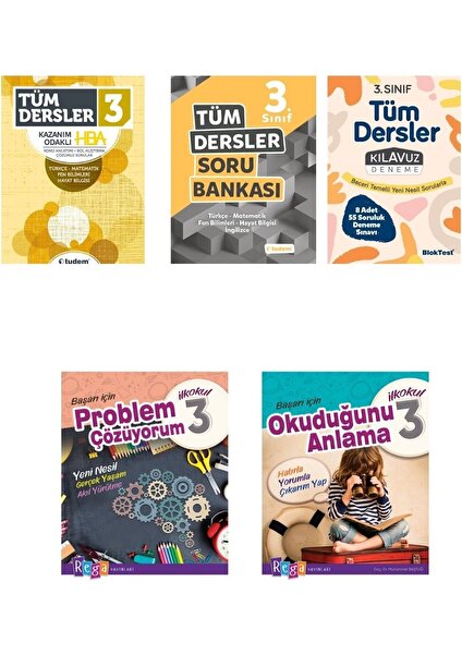 Tudem Yayınları 3. Sınıf Tüm Dersler Konu Anlatımlı +Soru + Deneme + Okuduğunu Anlama +Problem Seti