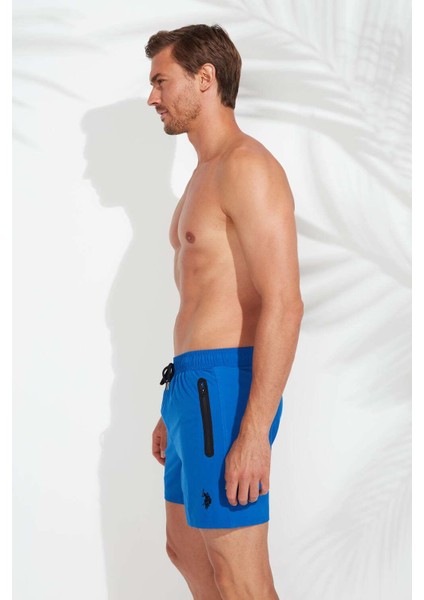Erkek Saks Mavi Orta Boy Deniz Şortu fiyatları