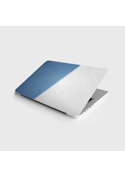 Laptop Sticker Notebook Pc Kaplama Etiketi Mavi Beyaz