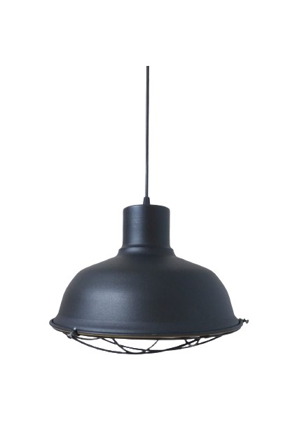 Rys Retro Metal Siyah Dekoratif Kafesli Siyah Içi Siyah Mutfak Avize Çap:30 cm