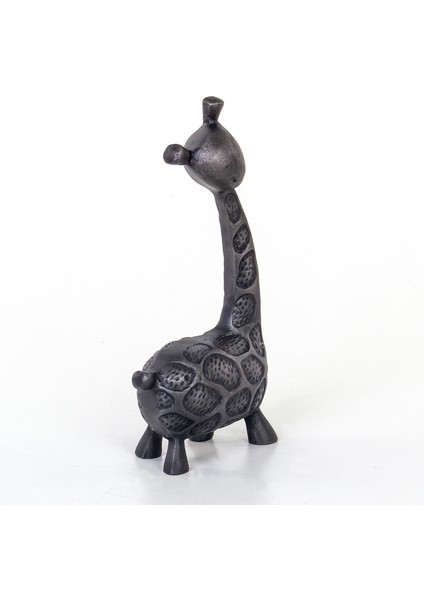 Metal Zürafa Biblo 13x7x29 Cm