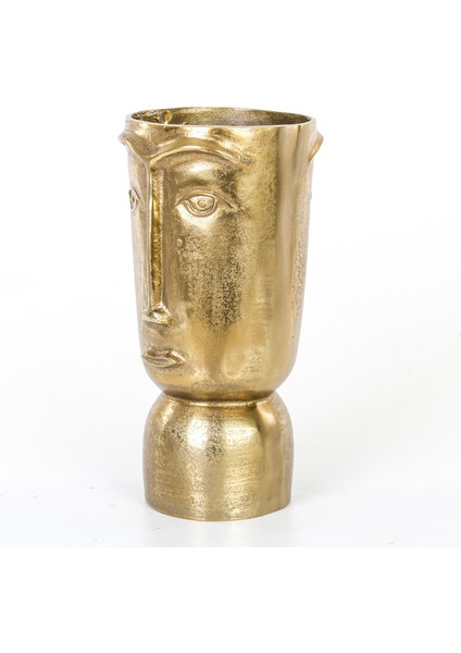 Metal Surat Vazo 16,5x37 Cm Dore modelleri