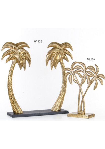 Metal Palmiye Dekor70x15x67 Cm