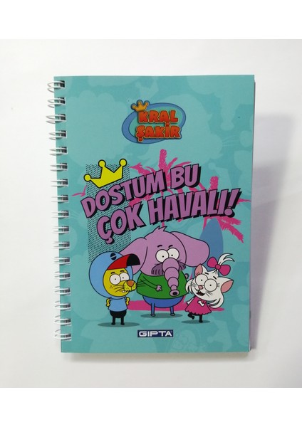 Kral Şakir Not Defteri- A6- 80YP- Çizgili / Dostum Bu Çok Havalı (6014-4)