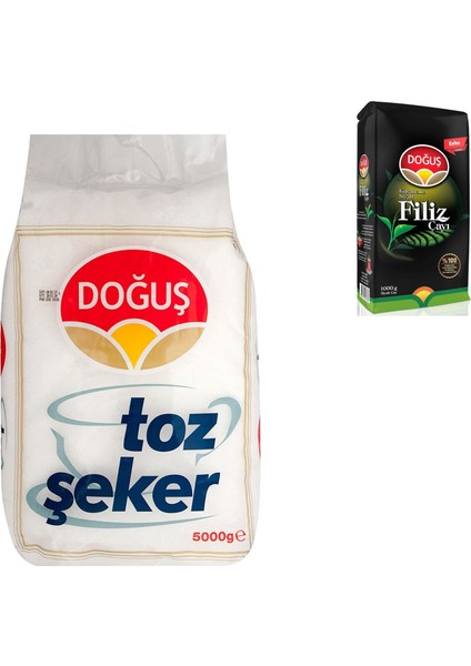 5 kg Toz Şeker + Doğuş 1 kg Filiz Çay