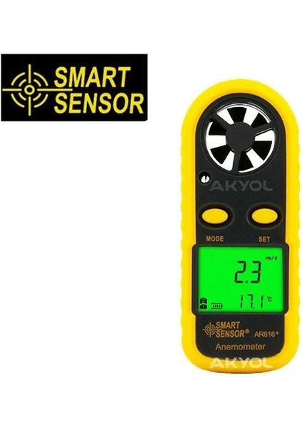 Smart Sensor Ar 816 Rüzgar Hızı ve Sıcaklık Ölçer Anemometre