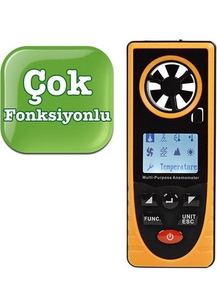 Lyk BGM8910 Çok Fonksiyonlu Dijital Rüzgar Ölçer Anemometre