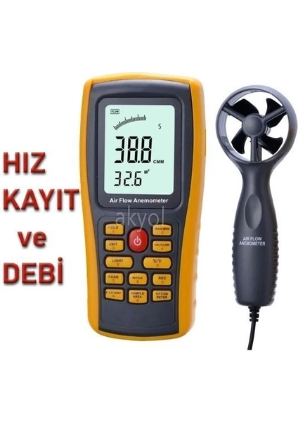 Lyk BGM8902 Hava Hızı ve Debisi Kayıt Cihazı