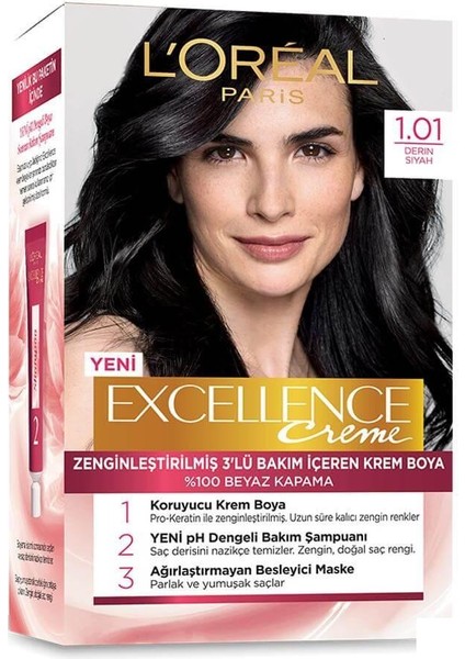 Loreal Paris Excellence Creme 1.01 Gece Siyahı