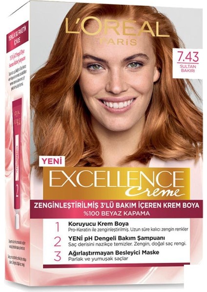 L'Oréal Paris Loreal Paris Excellence Creme 7.43 Sultan Bakırı