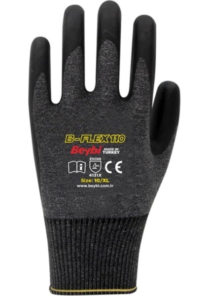 B-FLEX110 Likralı Nitril Eldiven Iş Eldiveni 12 Çift