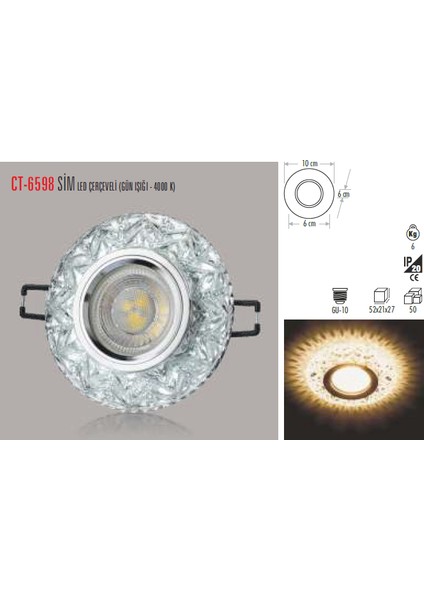 CT-6598 Sim Cam Spot(Ampulsuz) Cata fiyatları