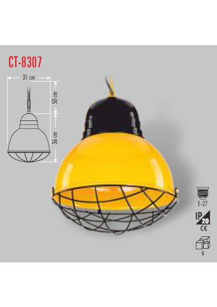 CT-8307 Dekoratif Sarkıt Armatür(Ampulsuz) Cata fiyatları