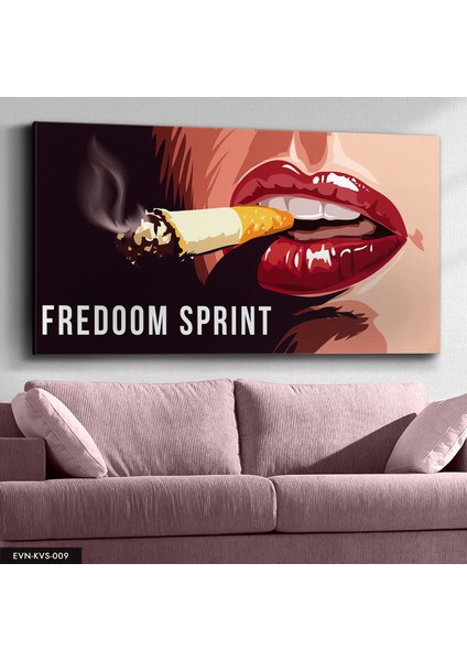 Sigara Içen Kadın Kanvas - Canvas Tablo
