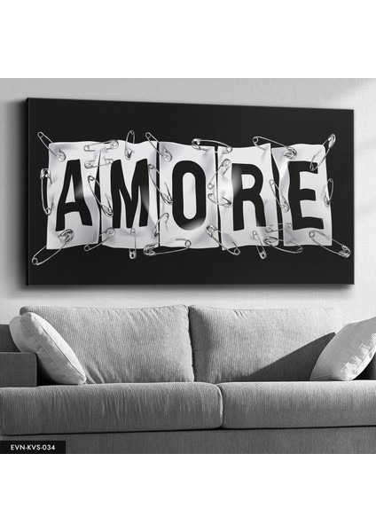 Amore Afişli Kanvas - Canvas Tablo