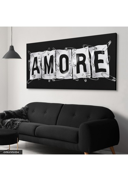 Amore Afişli Kanvas - Canvas Tablo