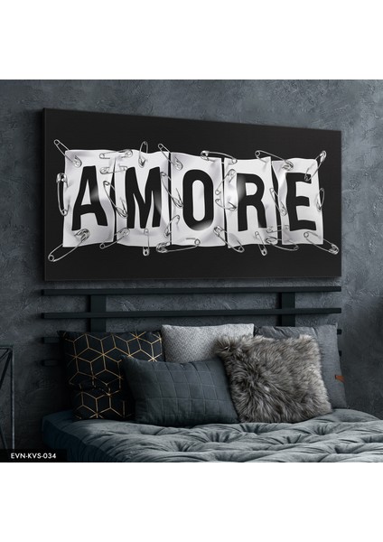 Amore Afişli Kanvas - Canvas Tablo