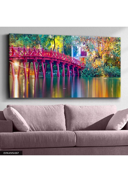 Pembe Köprü Kanvas - Canvas Tablo