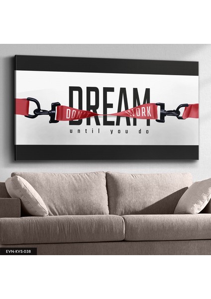 Dream Yazılı Kanvas - Canvas Tablo