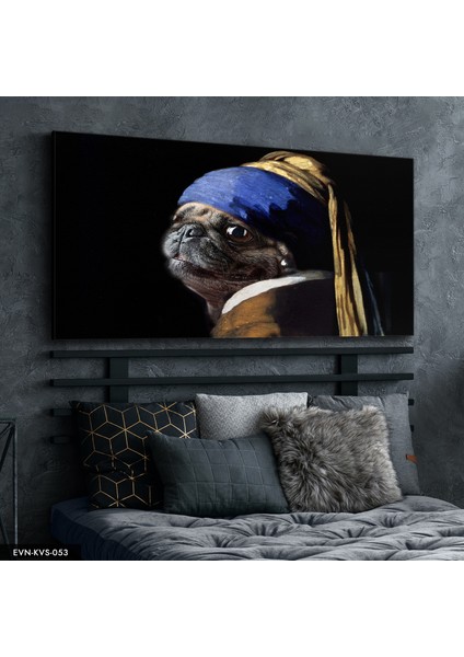 Inci Küpeli Köpek Kanvas - Canvas Tablo indirimleri