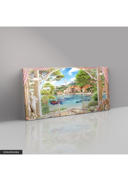 Doğa ve Sandallar Kanvas - Canvas Tablo fiyatları