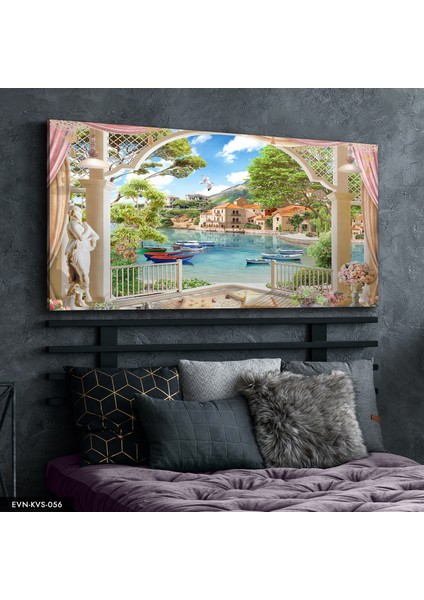 Doğa ve Sandallar Kanvas - Canvas Tablo indirimleri