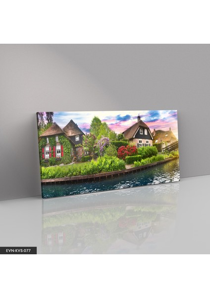 Doğa ve Evler Kanvas - Canvas Tablo fiyatları