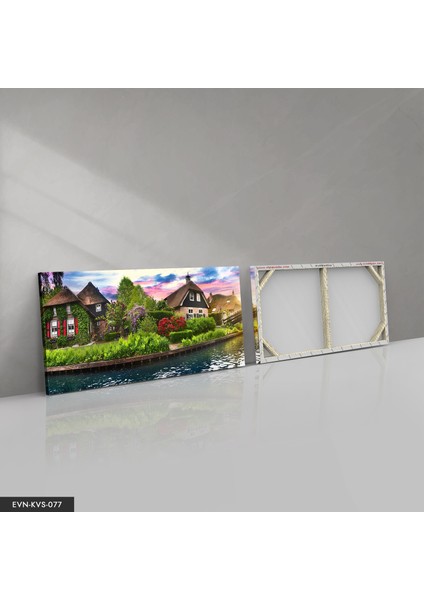 Doğa ve Evler Kanvas - Canvas Tablo fırsatları