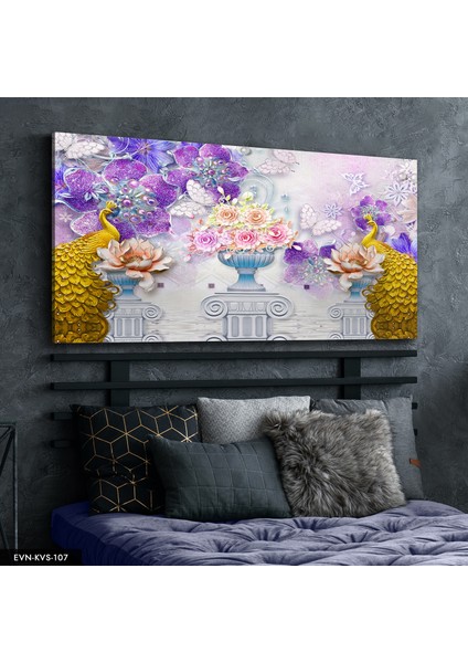 Altın Renkli Tavus Kuşu Kanvas - Canvas Tablo indirimleri