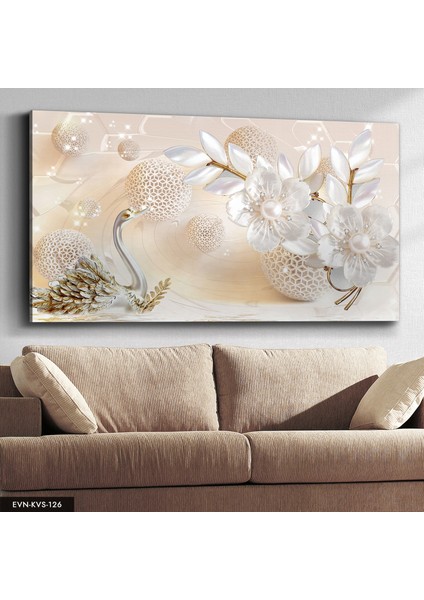Incili Kuğu Kanvas - Canvas Tablo