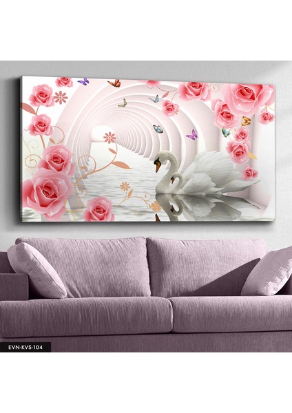 Kuğular Kanvas - Canvas Tablo