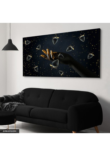 Eli Boyalı Kadın Kanvas - Canvas Tablo modelleri