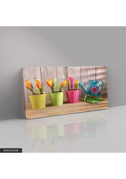 Renkli Saksı Kanvas - Canvas Tablo fiyatları