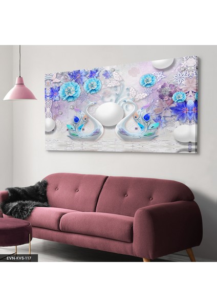 Kuğulu Kanvas - Canvas Tablo modelleri