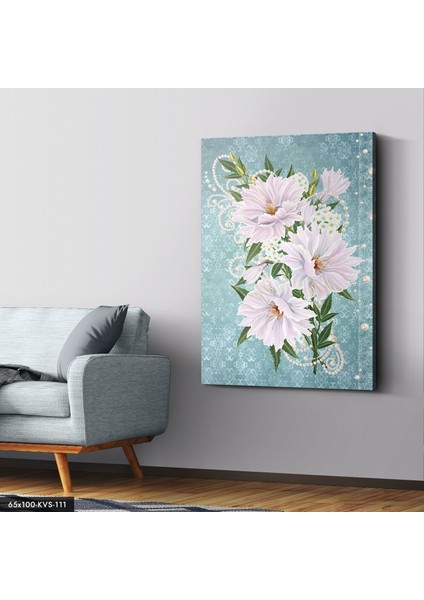 Incili Çiçekler Kanvas - Canvas Tablo