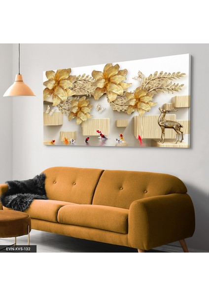 Altın Çiçek Kanvas - Canvas Tablo modelleri