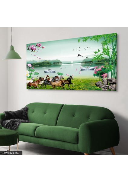 Doğadaki Atlar Kanvas - Canvas Tablo modelleri